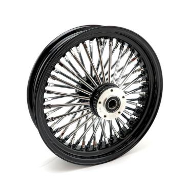 MCS-Radialspeichen-Vorderrad mit 48 Fat Spoke, 3.50 x 16, DF, schwarz – 00-07 FLT/Touring (NU)