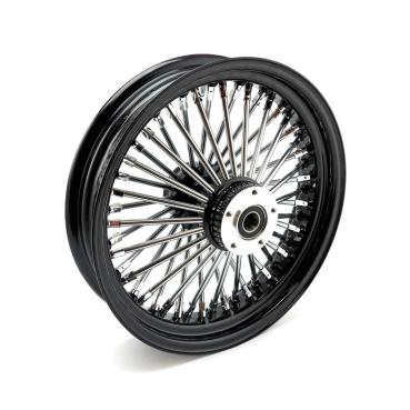 MCS-Radialspeichen-Vorderrad mit 48 Fat Spoke, 3.50 x 16, DF, schwarz – 00-07 FLT/Touring (NU)