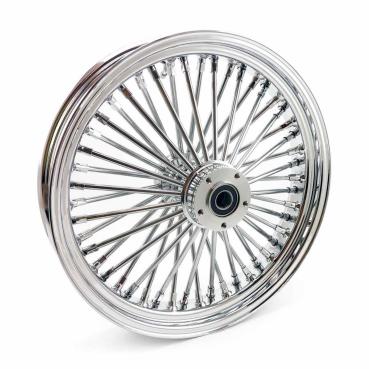 MCS radial 48 fat spoke front wheel 3.50 x 18 DF chrome – 00-07 FLT/Touring (NU)