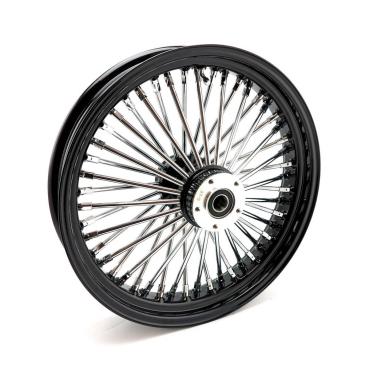MCS-Radialspeichen-Vorderrad mit 48 Fat Spoke, 3.50 x 18, DF, schwarz – 00-07 FLT/Touring (NU)