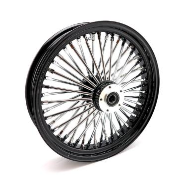 MCS-Radialspeichen-Vorderrad mit 48 Fat Spoke, 3.50 x 18, DF, schwarz – 00-07 FLT/Touring (NU)