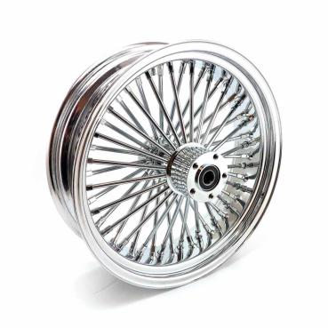 MCS-Radialspeichen-Hinterrad mit 48 Fat Spoke, 5.50 x 18, verchromt – 02-07 FLT/Touring; 02-06 V-Rod (NU)