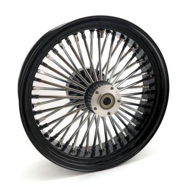 MCS-Radialspeichen-Hinterrad mit 48 Fat Spoke, 5.50 x 18, schwarz – 08-26 FLT/Touring nur für Custom-Anwendungen (siehe Hinweis)