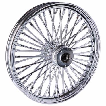 MCS radial 48 fat spoke front wheel 2.15 x 19 DF chrome – Custom applications