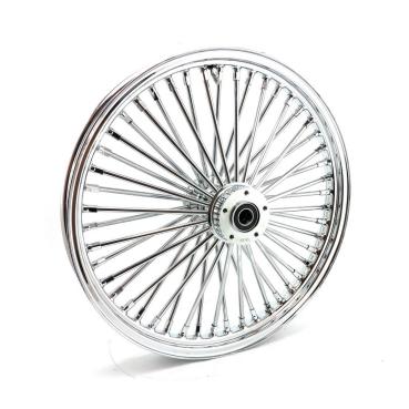 MCS radial 48 fat spoke front wheel 2.15 x 21 DF chrome – Custom applications