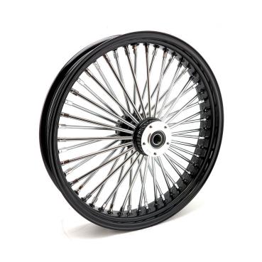 MCS-Radialspeichen-Vorderrad mit 48 Fat Spoke, 3.50 x 21, DF, schwarz – 00-07 FLT/Touring (NU)