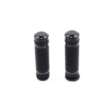 Cult-Werk 1" / 25.4mm Grooved Lenker grips. schwarz – 08-25 H-D with e-throttle (excl