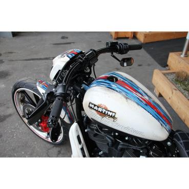 Cult-Werk 1" / 25.4mm Grooved Lenker grips. schwarz – 08-25 H-D with e-throttle (excl