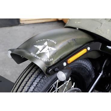 Cult-Werk FXBB/S/FLSL/FXST Heckfender ''OEM style kurz'''' – Softail 18-26 Street Bob; FXST Standard; Slim: 18-20 (NU) FXBB Street Bob 107; 21-24 (NU) Street Bob FXBBS 114; 25-26 FXBB Street Bob 117; 20-24 (NU) FXST Standard 107; 18-21 (NU) FLSL Slim 107