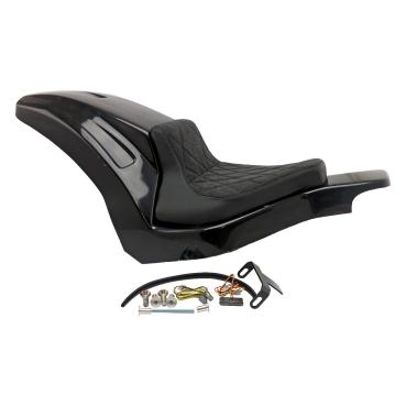 Cult-Werk Softail wide fender Set ''Racing''. Solo Sitzbank – 18-26 Softail Fat Boy: 18-20 (NU) FLFB Fat Boy 107; 20-24 (NU) FLFBS Fat Boy 114; 25-26 FLFB Fat Boy 117