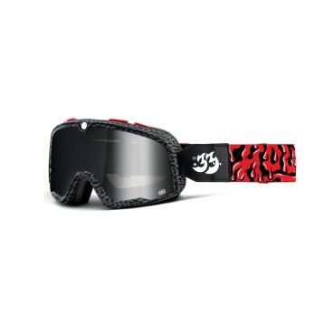 100% Barstow Motorradbrille House Industries, verspiegeltes Silberglas