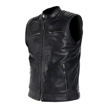 John Doe Storm Leather Vest Black - Lederweste Kutte Leder