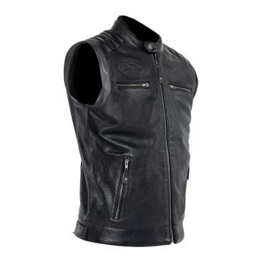 John Doe Storm Leather Vest Black - Lederweste Kutte Leder