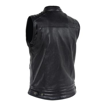 John Doe Storm Leather Vest Black - Lederweste Kutte Leder
