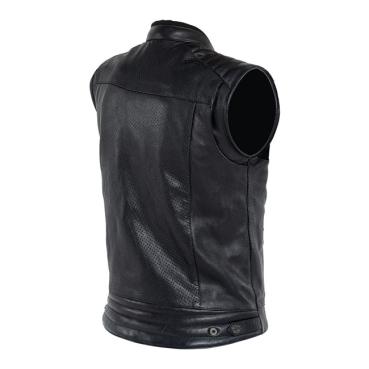 John Doe Storm Leather Vest Black - Lederweste Kutte Leder