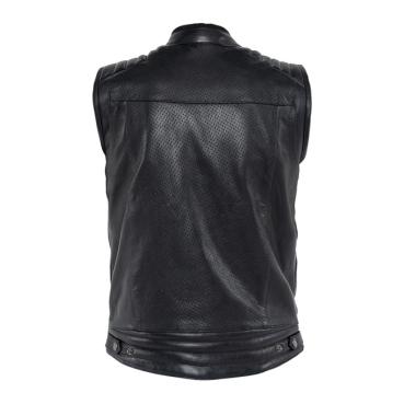 John Doe Storm Leather Vest Black - Lederweste Kutte Leder