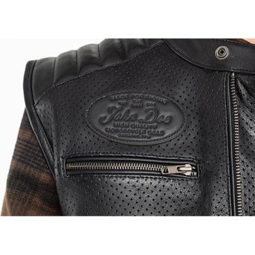 John Doe Storm Leather Vest Black - Lederweste Kutte Leder