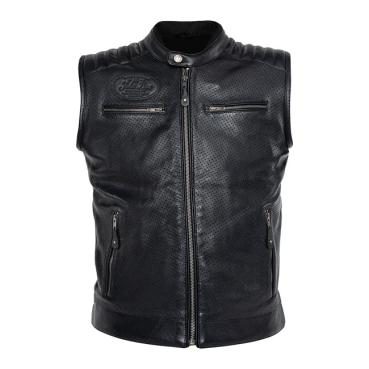 John Doe Storm Leather Vest Black - Lederweste Kutte Leder