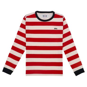 13 1/2 TSR long sleeve red/white, Size L