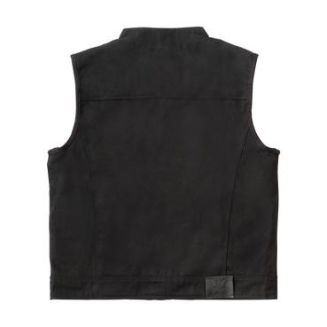 West Coast Choppers WCC x 13 1/2 Dominator black canvas riding vest Kutte Weste Biker Bikerweste