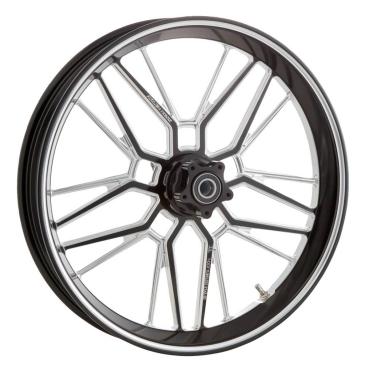 Arlen Ness, Felge Split Spoke 19 x 3.25 Zoll, vorne. Schwarz, Contrast Cut – Universell passend. Das modellspezifische Arlen-Ness-Nabenkit muss für ein vollständiges Rad separat bestellt werden