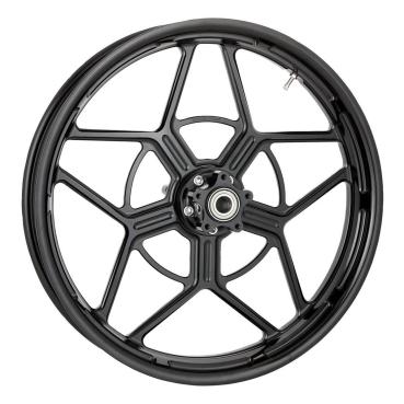 Arlen Ness, Speed-5-Felge 21 x 3.5 Zoll, vorne, schwarz – Universell passend. Das modellspezifische Arlen-Ness-Nabenkit muss für ein vollständiges Rad separat bestellt werden