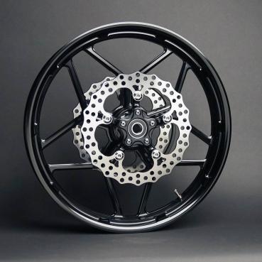 Arlen Ness, Speed-5-Felge 18 x 5.5 Zoll. Vorne/hinten, schwarz – Universell passend. Das modellspezifische Arlen-Ness-Nabenkit muss für ein vollständiges Rad separat bestellt werden