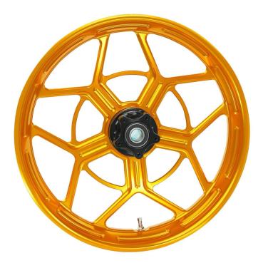 Arlen Ness, Speed-5-Felge 18 x 5.5 Zoll . Vorne/hinten, gold – Universell passend. Das modellspezifische Arlen-Ness-Nabenkit muss für ein vollständiges Rad separat bestellt werden