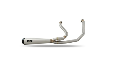 Malparidos  2-1 exhaust system in Stainless Steel with a brushed 'Works  - für Harley Davidson M8 Softail - 18-24 M8 Softail up to 117" (excl. Fatboy, Breakout) (NU) EURO4 Euro5 Auspuffanlage ECE-Typgenehmigung