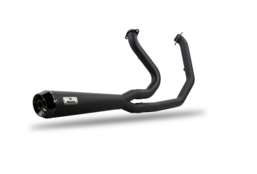 Malparidos  2-1 exhaust system in stainless steel with a matte black Cerakote - für Harley Davidson 86-99 Evo Softail; 88-94 FXR models (NU) Euro 0/1/2 Auspuffanlage ECE-Typgenehmigung