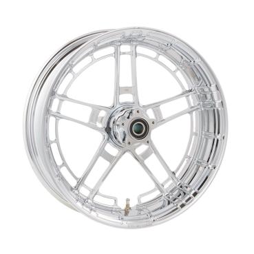 Arlen Ness, Flatline-Felge 18 x 5.5 Zoll, verchromt – Universell passend. Das modellspezifische Arlen-Ness-Nabenkit muss für ein vollständiges Rad separat bestellt werden.