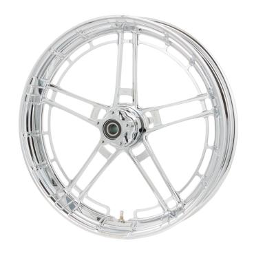 Arlen Ness, Flatline-Felge 19 x 3.25 Zoll, verchromt – Universell passend. Das modellspezifische Arlen-Ness-Nabenkit muss für ein vollständiges Rad separat bestellt werden.