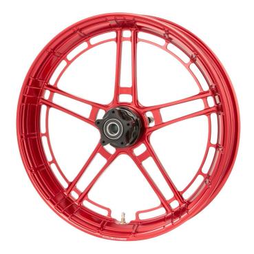 Arlen Ness, Flatline Rim 21 x 3.5". Red – Universal. Order model-specific Arlen Ness Hub Kit separately to complete the wheel.