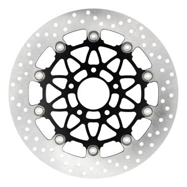 Accossato, floating brake disc rear. Round. schwarz