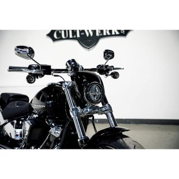 Cult-Werk FXBR Scheinwerfermaske ''V-Rod style''. glänzend schwarz – 25-26 FXBR Breakout 117