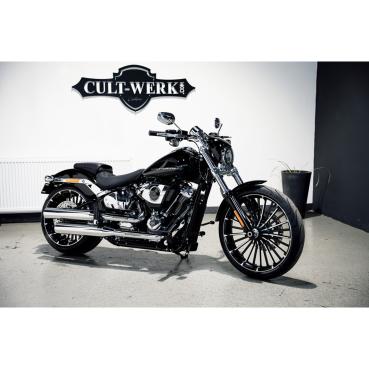Cult-Werk FXBR Scheinwerfermaske ''V-Rod style''. glänzend schwarz – 25-26 FXBR Breakout 117