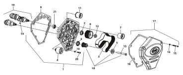 X-WEDGE CAMSHAFTS, CAM DRIVE AND CAM COVER - S&S CYCLE