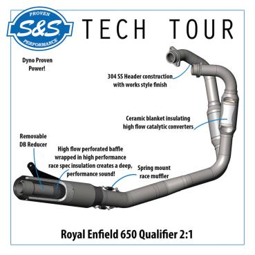 S&S QUALIFIER 2-IN-1 AUSPUFFANLAGE FÜR ROYAL ENFIELD 650 TWINS