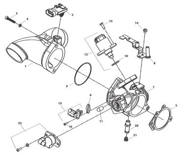 THROTTLE BODY & MANIFOLD FOR X-WEDGE - S&S CYCLE