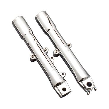 Untere Tauchrohre Gabelbeine, Einzelscheibe. poliert - Lower fork legs, single disc. Polisched für Harley Davidson Softail 86-99 FLST