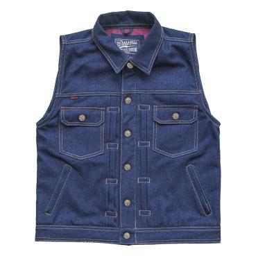 13 1/2 Rain Splitter denim vest, Size L