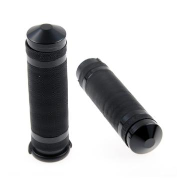 Cult-Werk 1" / 25.4mm Grooved Lenker grips. schwarz – 96-22 H-D with dual throttle cables (Excl