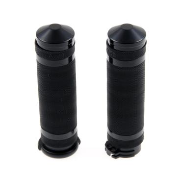 Cult-Werk 1" / 25.4mm Grooved Lenker grips. schwarz – 96-22 H-D with dual throttle cables (Excl