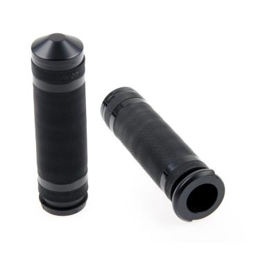 Cult-Werk 1" / 25.4mm Grooved Lenker grips. schwarz – 08-25 H-D with e-throttle (excl