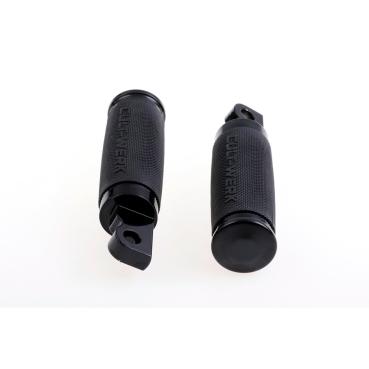 Cult-Werk ''Racing'' rider foot & shift peg set. glänzend schwarz – All traditional H-D male mount
