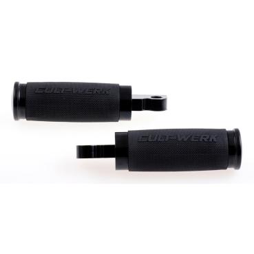 Cult-Werk ''Racing'' rider foot & shift peg set. glänzend schwarz – All traditional H-D male mount