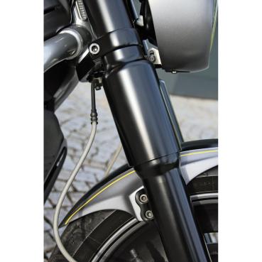 Cult-Werk 2-teilig unten Gabelrohr-Abdeckungsset, glänzend schwarz – 02-06 V-Rod (NU)