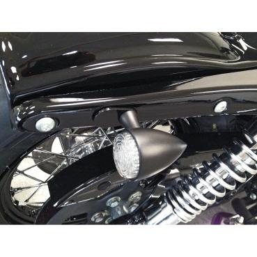 Cult-Werk Blinker mount Set. hinten. No angle. schwarz – Most Softail; Dyna; XL Sportster; Custom use