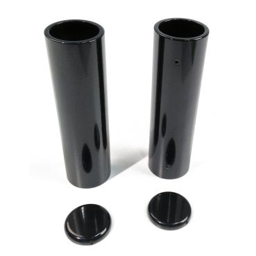 Cult-Werk 4-teilig Gabelrohr-Abdeckungsset, glänzend schwarz – 04-22 XL Sportster (excl