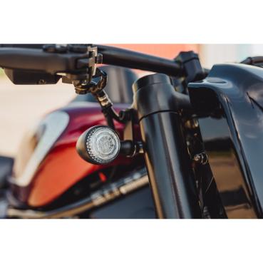 Cult-Werk Nightster Blinker Halterung set. vorne. schwarz – 22-26 Nightster RH975; 23-26 RH975S Nightster S